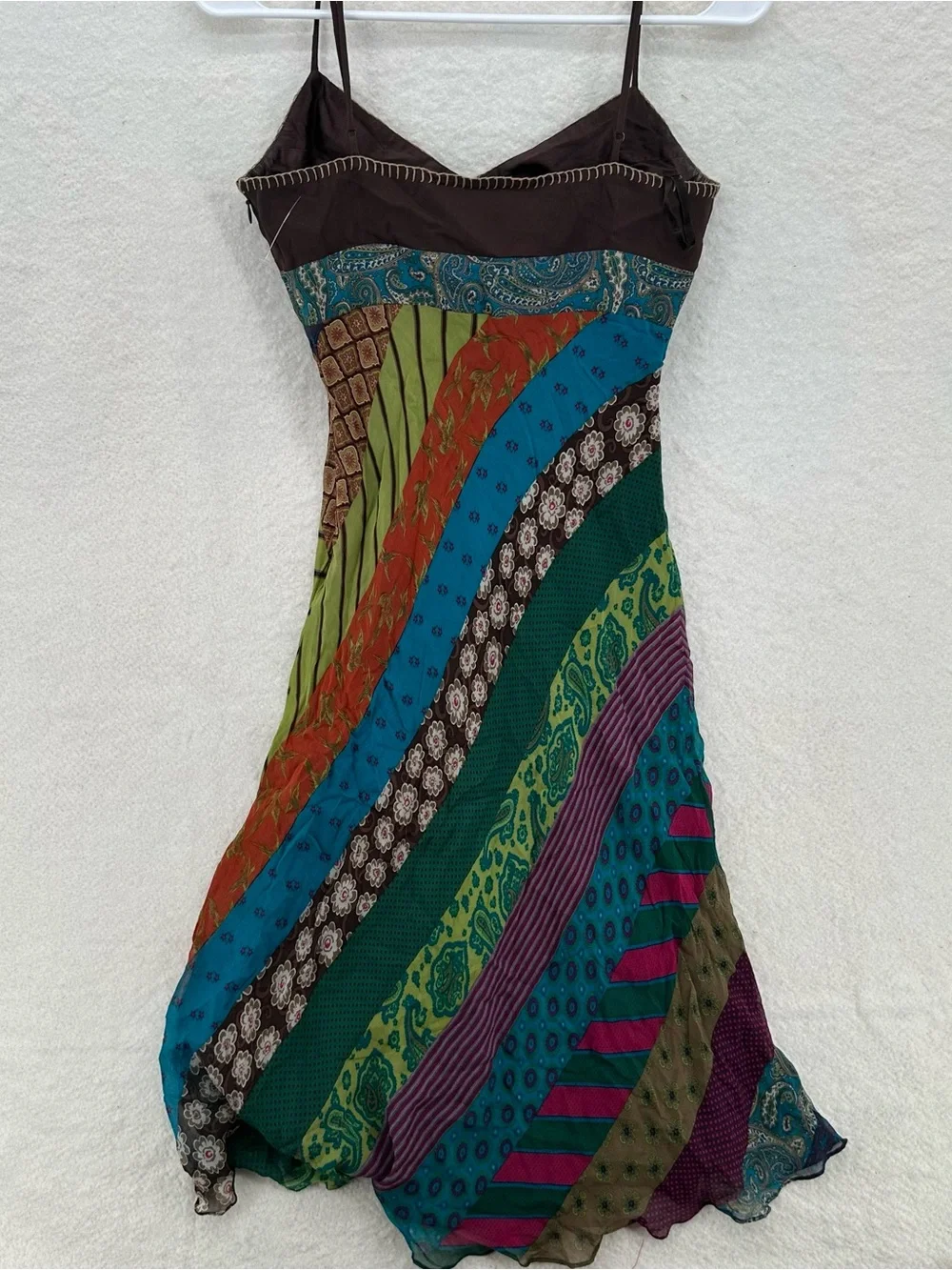 DO NOT BUYEuro Style Boho Fairy BCBG Y2K Patchwork Spaghetti Strap Dress